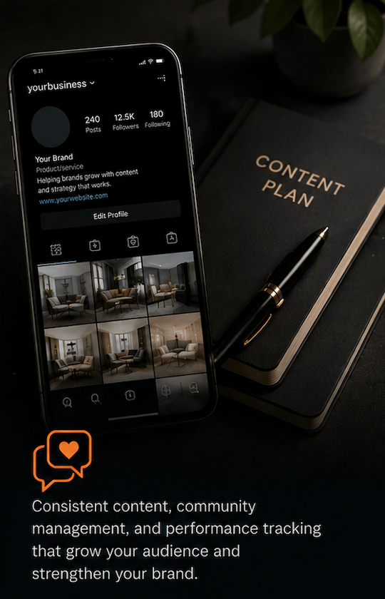 Instagram and TikTok content grid for a Verido client